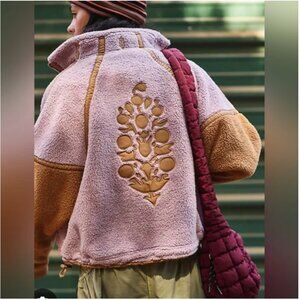 Free People NWT Mountain High Pullover Fleece Jacket 1/2 Zipper Closure size S